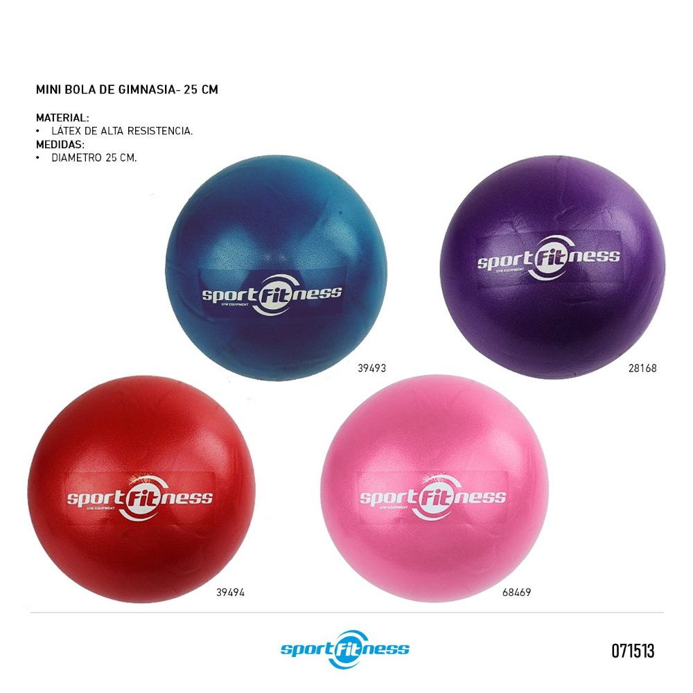 MINIPELOTA PARA GIMNASIA 25CM FL17-064 SPORTFITNESS