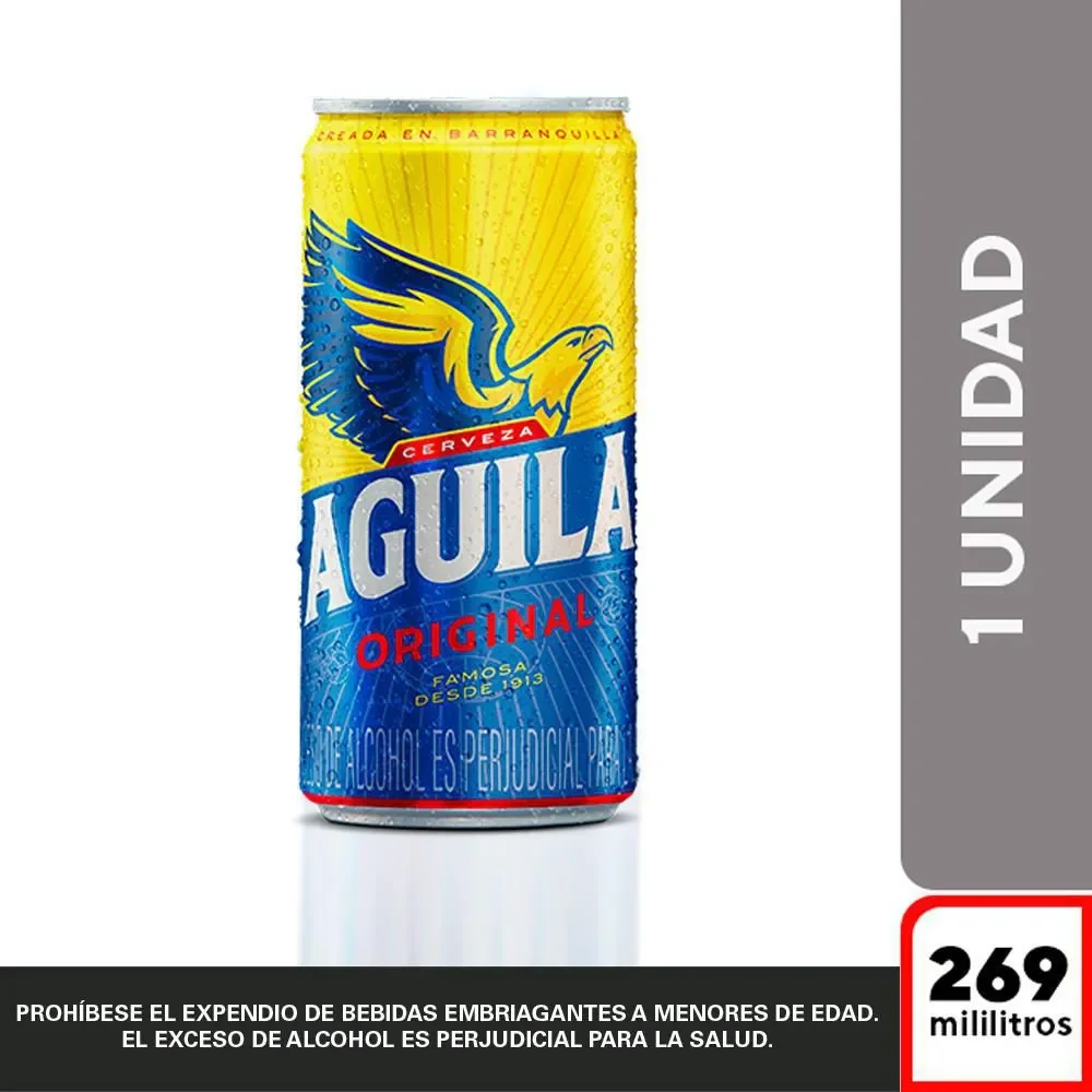 CERVEZA AGUILA ORIGINAL LATA 269ML
