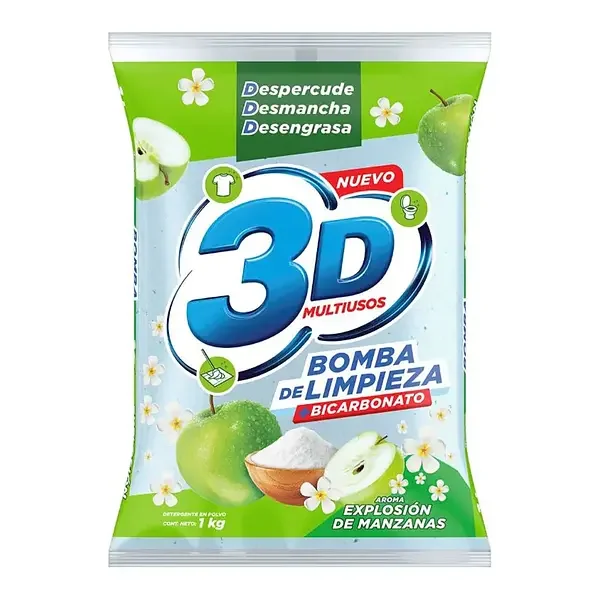 3D POLVO MULTIUOSOS MANZANA PR NAL X500G