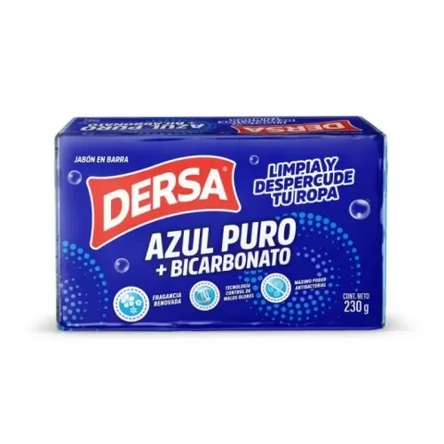 JABON DERSA AZUL BICARB BARRA 320G
