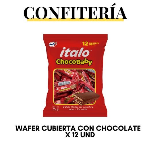 GALLETA WAFER CHOCO BABY 12UN