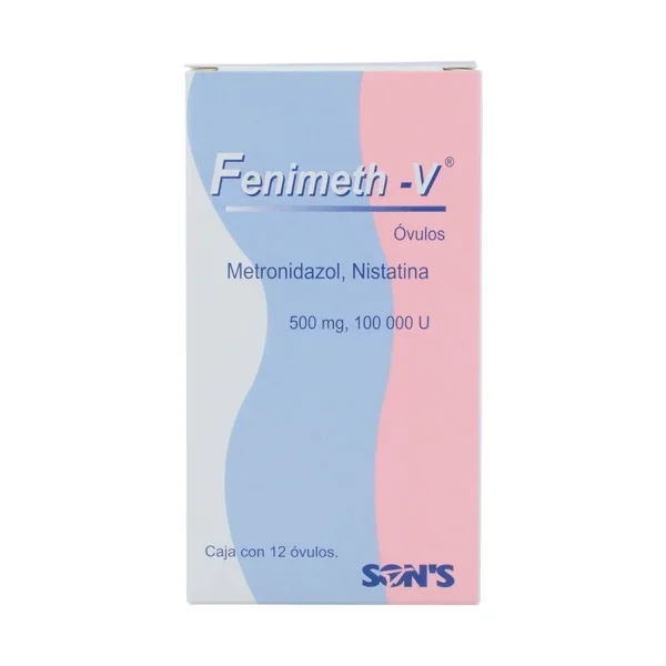 METRONIDAZOL/NISTATINA 500MG/100 000 U (FENIMETH-V)