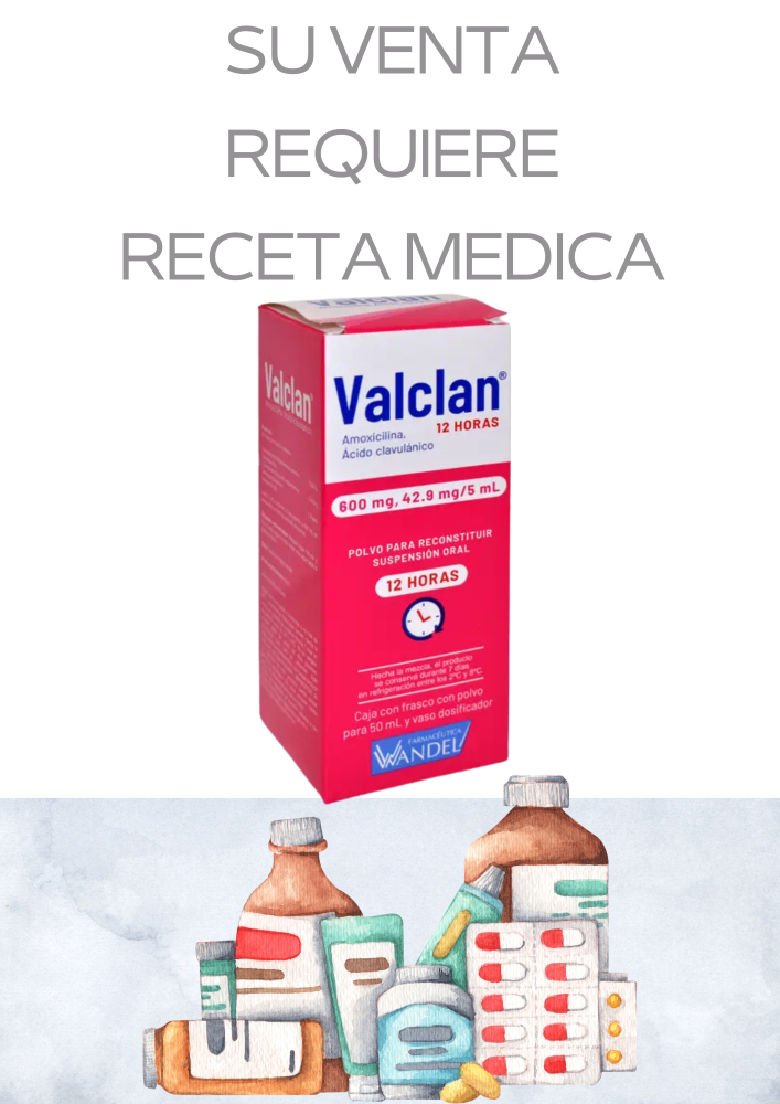 AMOXICILINA/ACIDO CLAVULANICO 600MG/42,9/5ML (VALCLAN)