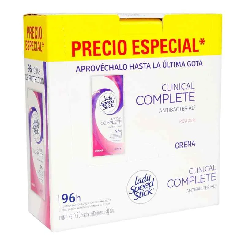 DESODORANTE LADY SPEED STICK CLINICAL CREMA SOBRE