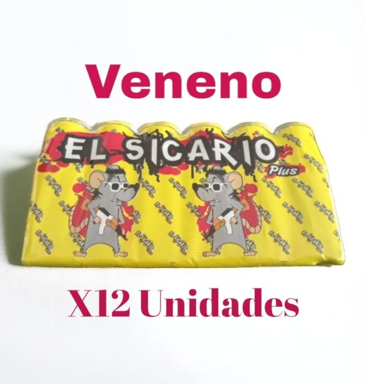 VENENO SICARIO LIQUIDO PARA RATAS X12 UNIDS
