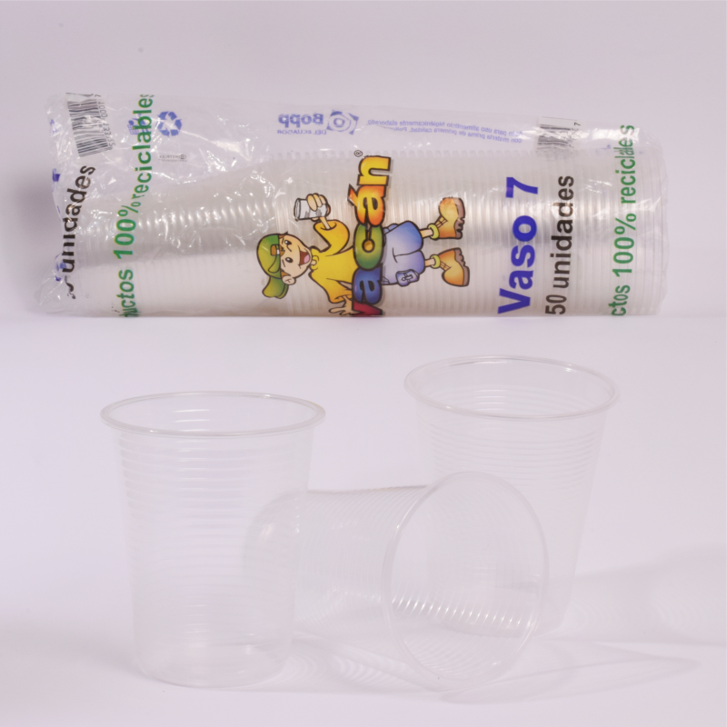 VASOS PLÁSTICO 7 ONZAS X50 UNIDS