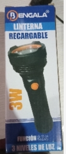 LINTERNA RECARGABLE BENGALA 3W