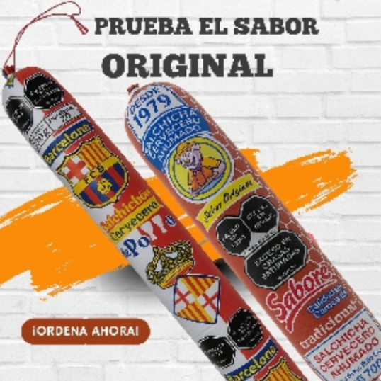 SALCHICHON BARCELONA CARNE X 800 GRS
