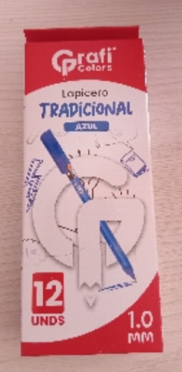 LAPICERO GRAFI AZUL DISPLEY X 12 UNIDS