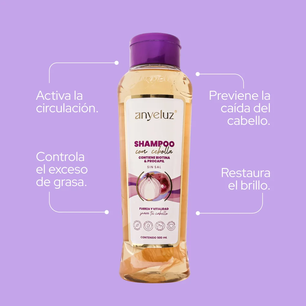 SHAMPOO DE CEBOLLA 500 ML ANYELUZ