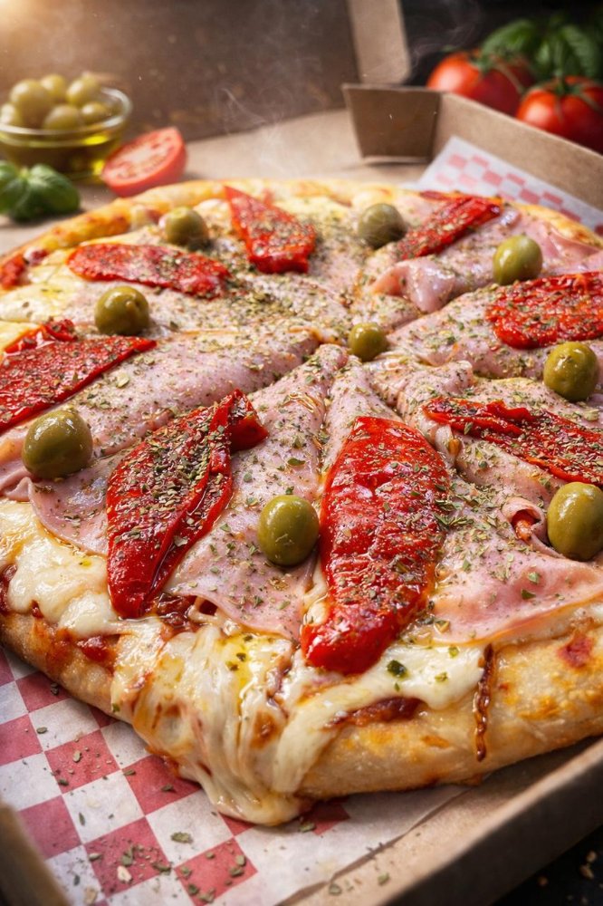 PIZZA ESPECIAL CON MORRONES