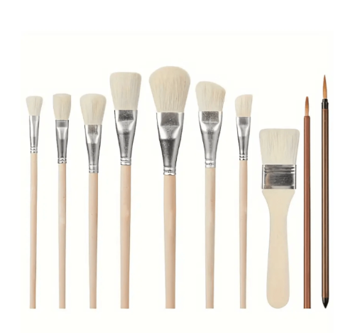 Set de 10 und de brochas de pelo de cabra