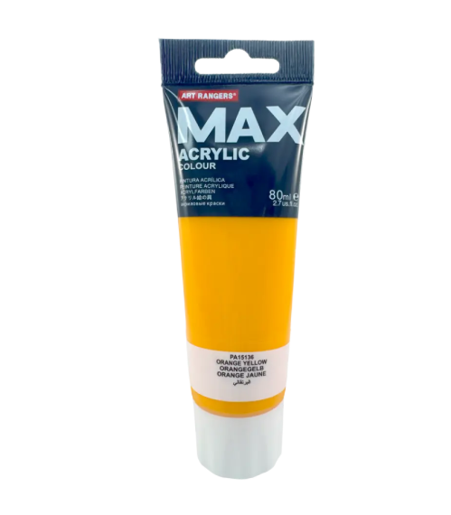 MAX PINTURA ACRILICA ALTA DENSIDAD 80 ML COLOR AMARILLA