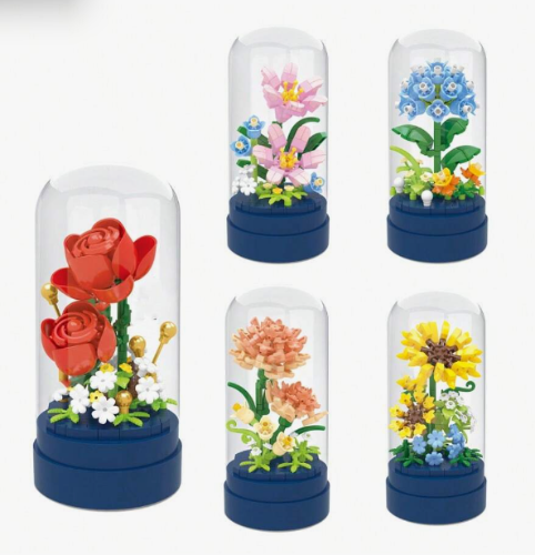 Mini Bloques en forma de Flor de 201 Piezas con domo