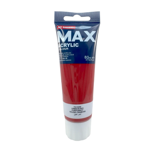 MAX PINTURA ACRILICA ALTA DENSIDAD 80 ML COLOR ROJO