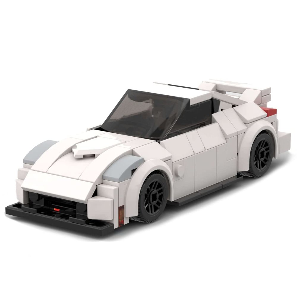 Coche de carreras Supercar en bloques de construccion dificultad media