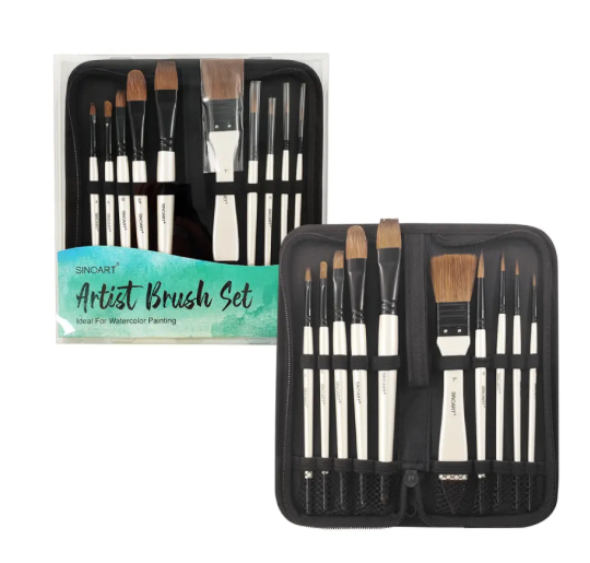 SINOART SET PINCELES PELOS DE PONY 10 PZ