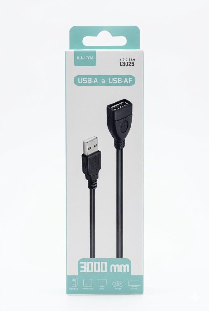 CABLE L3025 USB-A TO USB-AF 3MTS