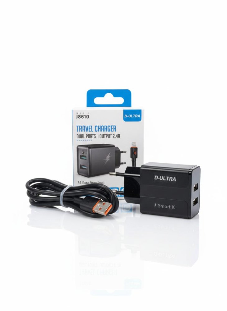 CARG J8610 dual usb-ligthing  negro