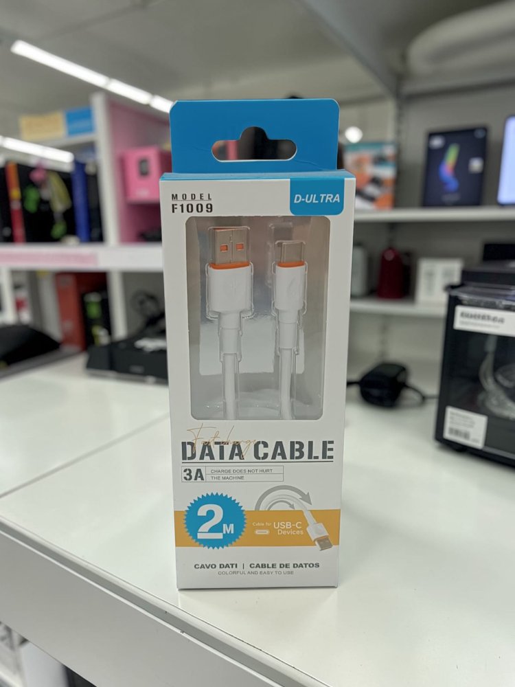 CABLE F1009 USB-C  3A  2m blanco
