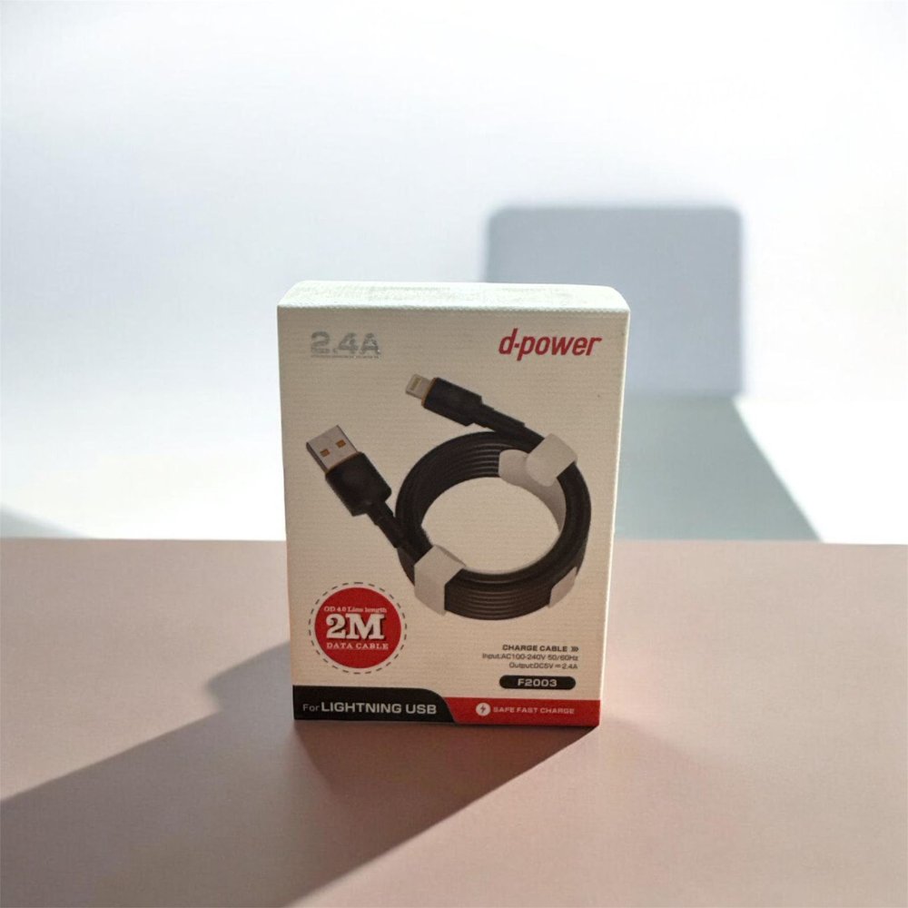 CABLE F2003  2m lightning negro