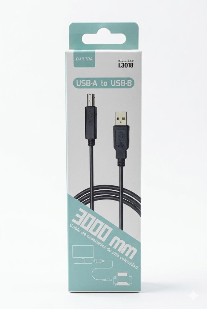 CABLE L3018 USB-A TO USB-B