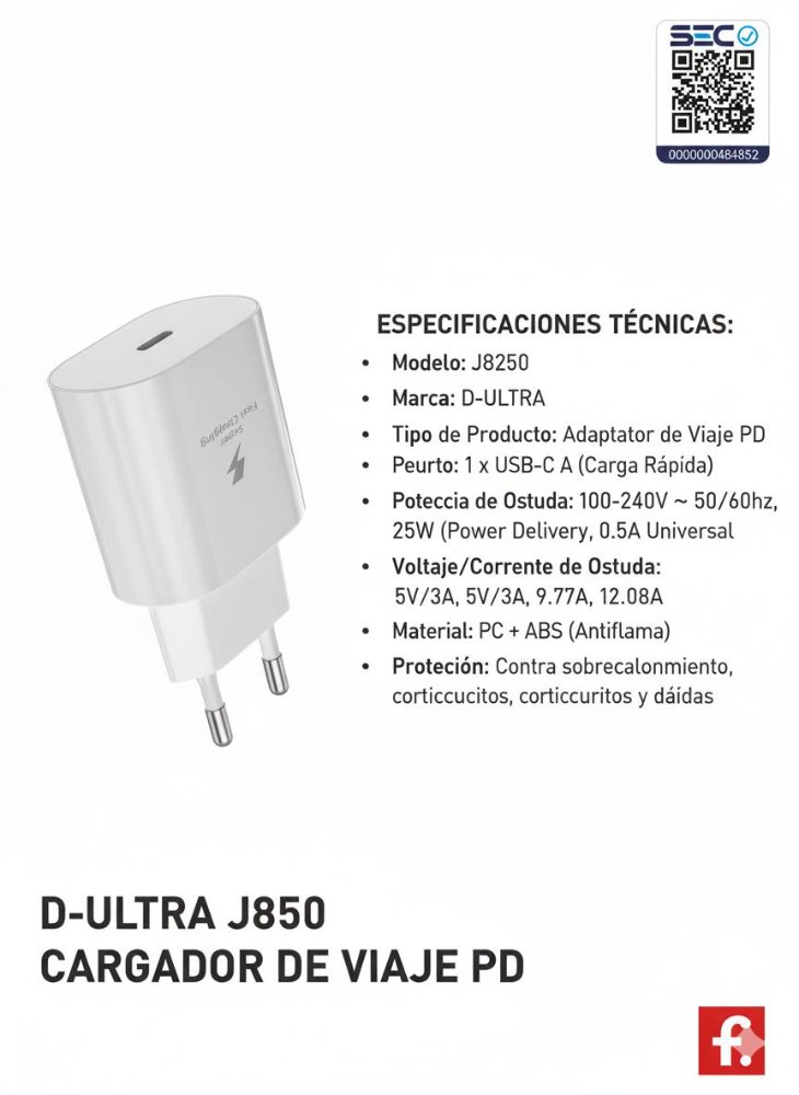 ADAP J8250 c 25w blanco