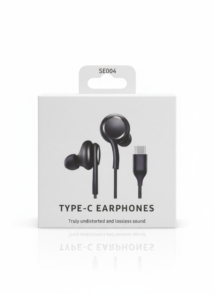 AUDIFONO SE004 CB TYPE-C  negro