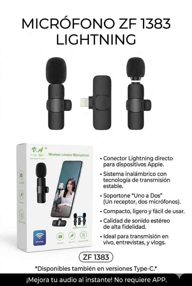 MICROFONO ZF- 1383 LIGHTNING celular