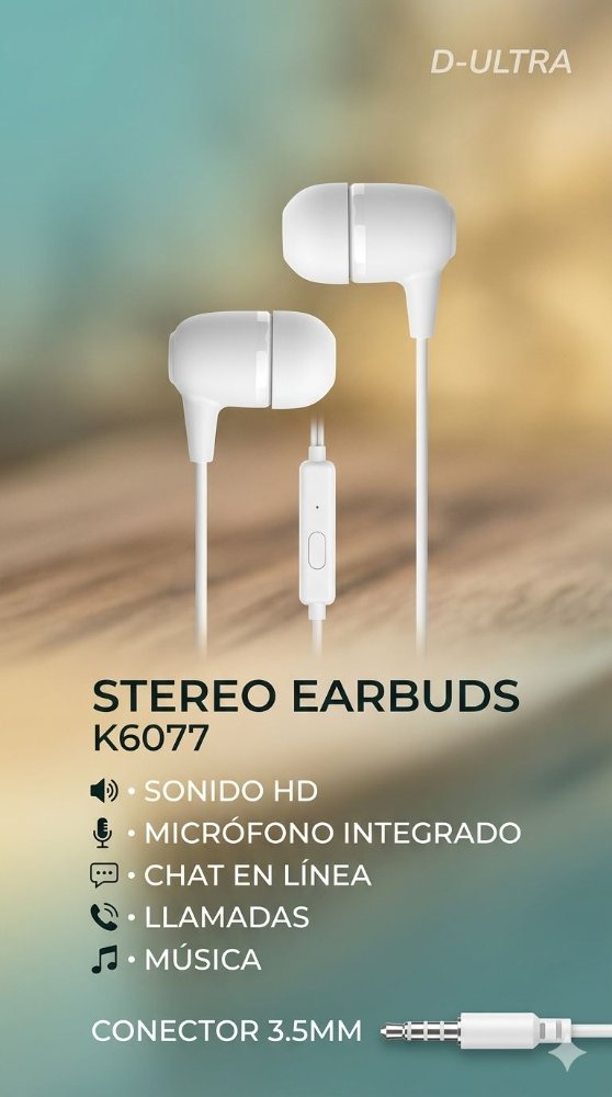 AUDIFONO K6077 BLANCO