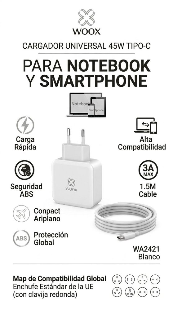 CARG WA 2421 NOTEBOOK  AND SMARPHONE BLANCO