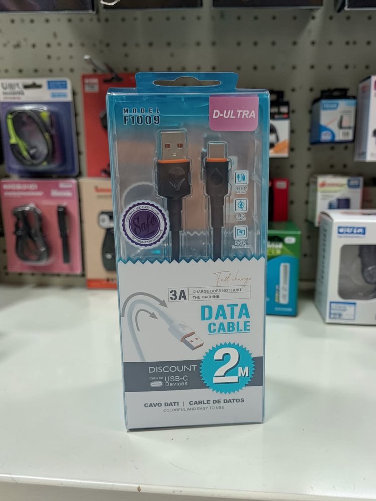 CABLE F1009 usb c 3a 2m negro