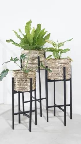 SET5 TRIO DE MACETAS CON SOPORTE