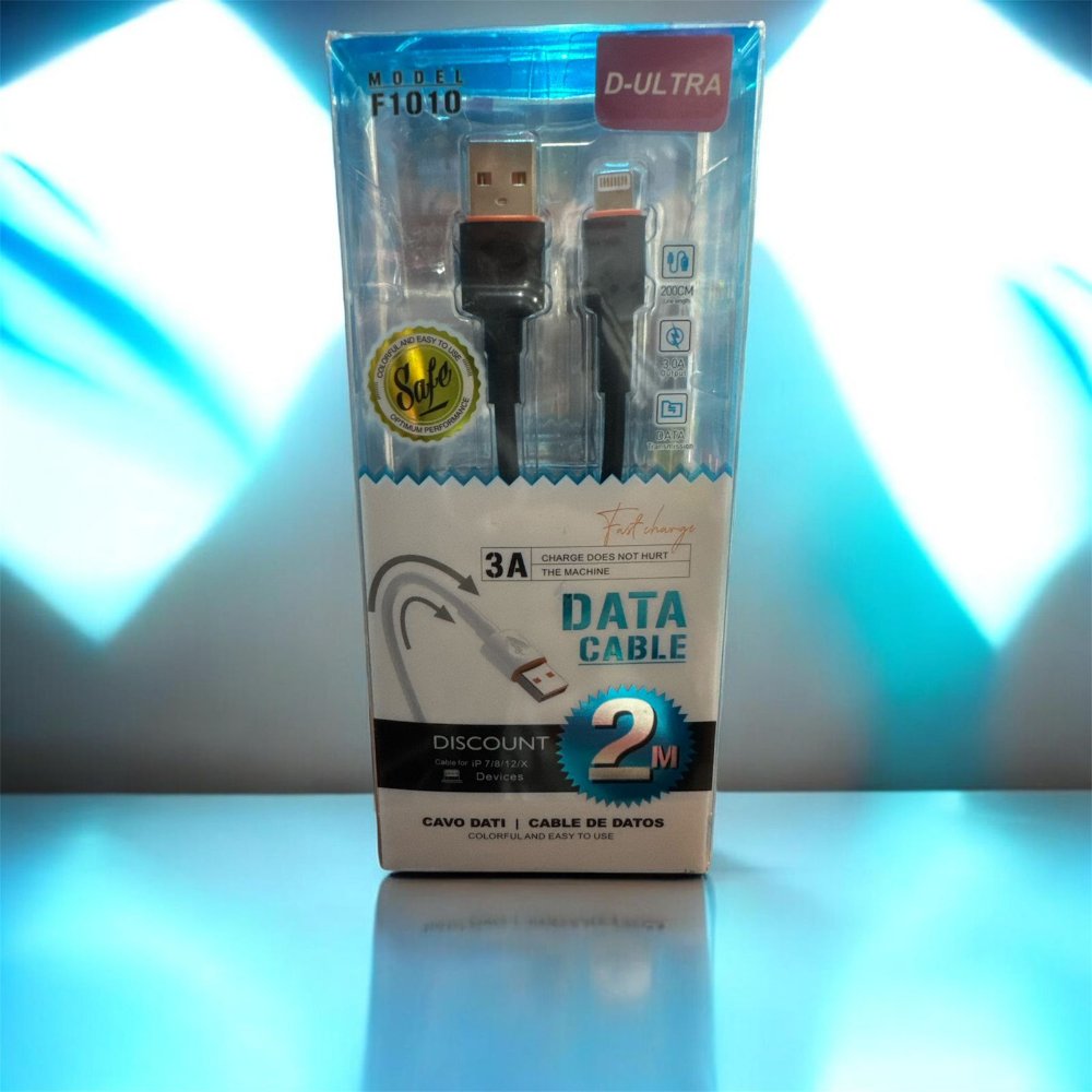 CABLE F1010  lightning 3a 2m negro