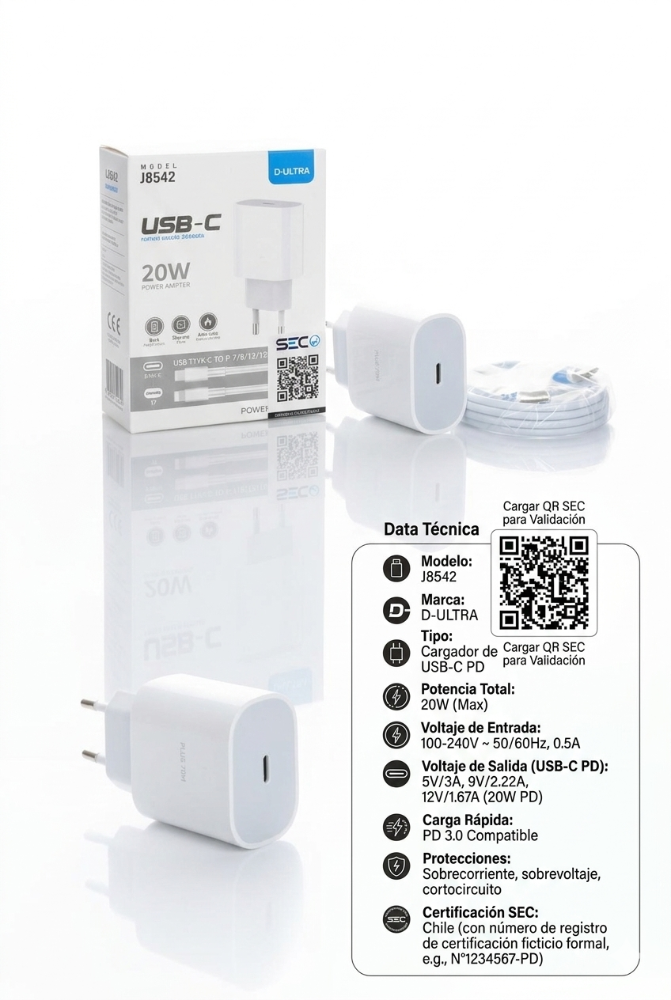 CARG J8542 20w  c-lightning  sec