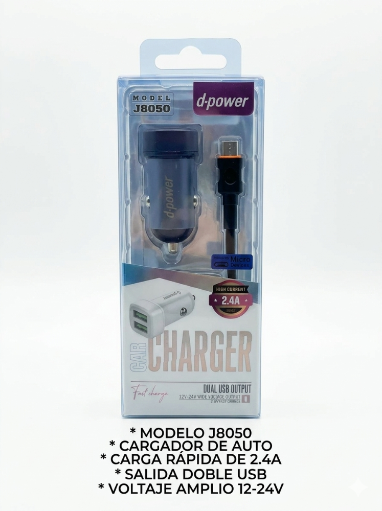 CARG J8050 auto usb-micro NEGRO
