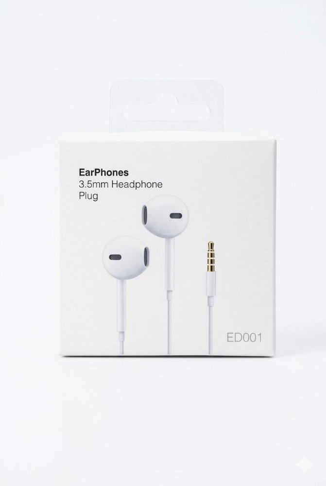 AUDIFONO ED001 CB 3.5MM PLUG  BLANCO