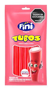 Fini tubos sabor morango (fresa) 80 gr