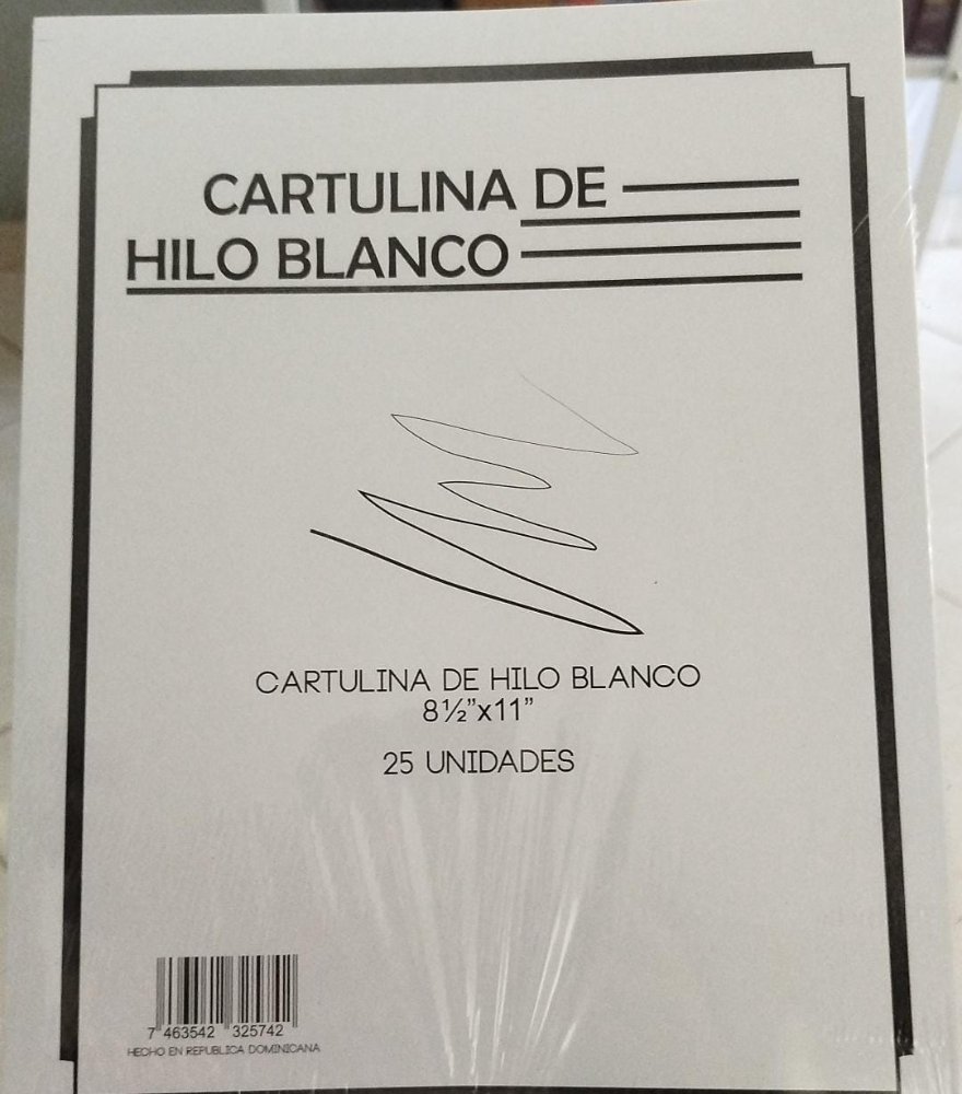 Cartulina hilo 8.5x11