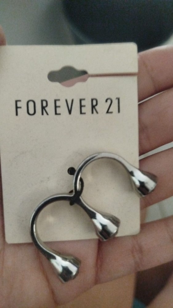 Anillo Acero inoxidable doble Forever 21