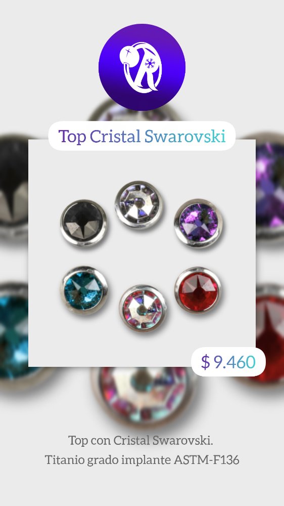 Top Cristal Swarovski Blanco 1.2 x 4mm