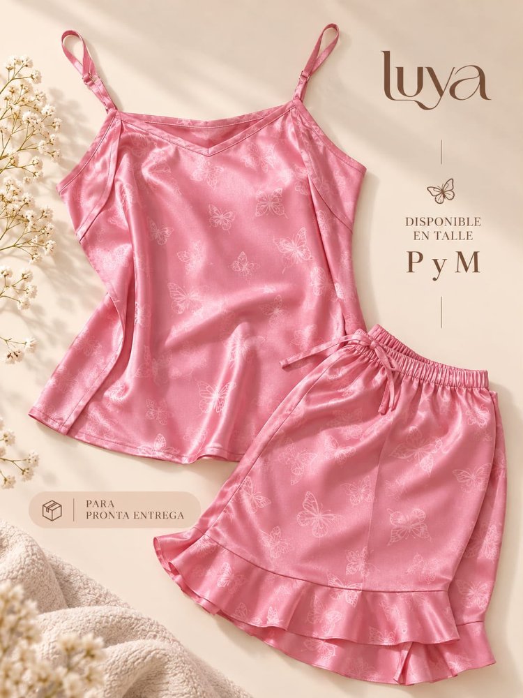 Pijama Satinada- Rosa