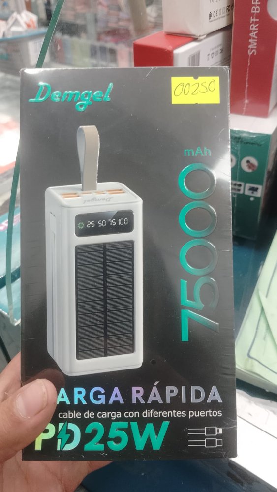 POWER BANK DEMGEL 75000 MAH CARGA RAPIDA PD  25W
