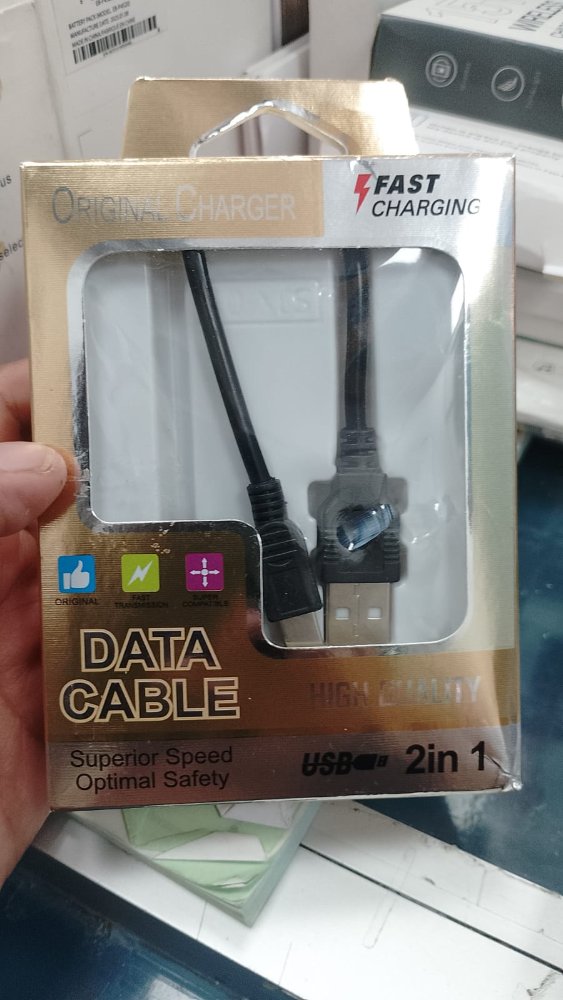 CABLE USB DATA CABLE 2 EN 1 FAST CHARGIN