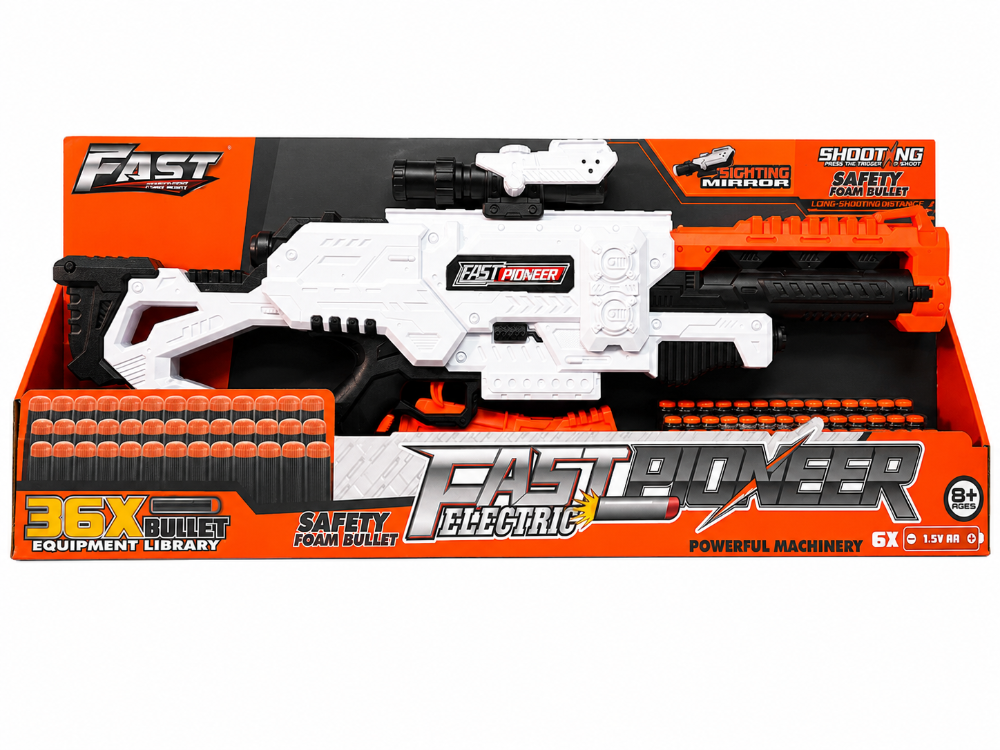 pistola lanza dardos de espuma automatica x36