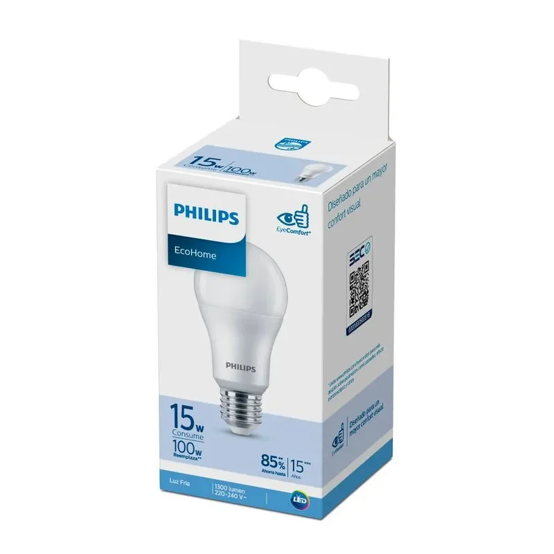 Foco Philips 15W lux fria E27