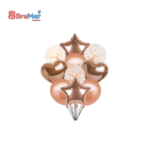 GLOBO SET 10 PZS ROSE GOLD