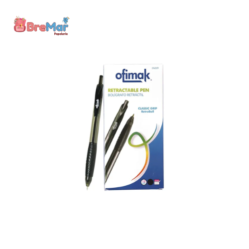BOLIGRAFO RETRACTABLE RETROBALL NEGRO