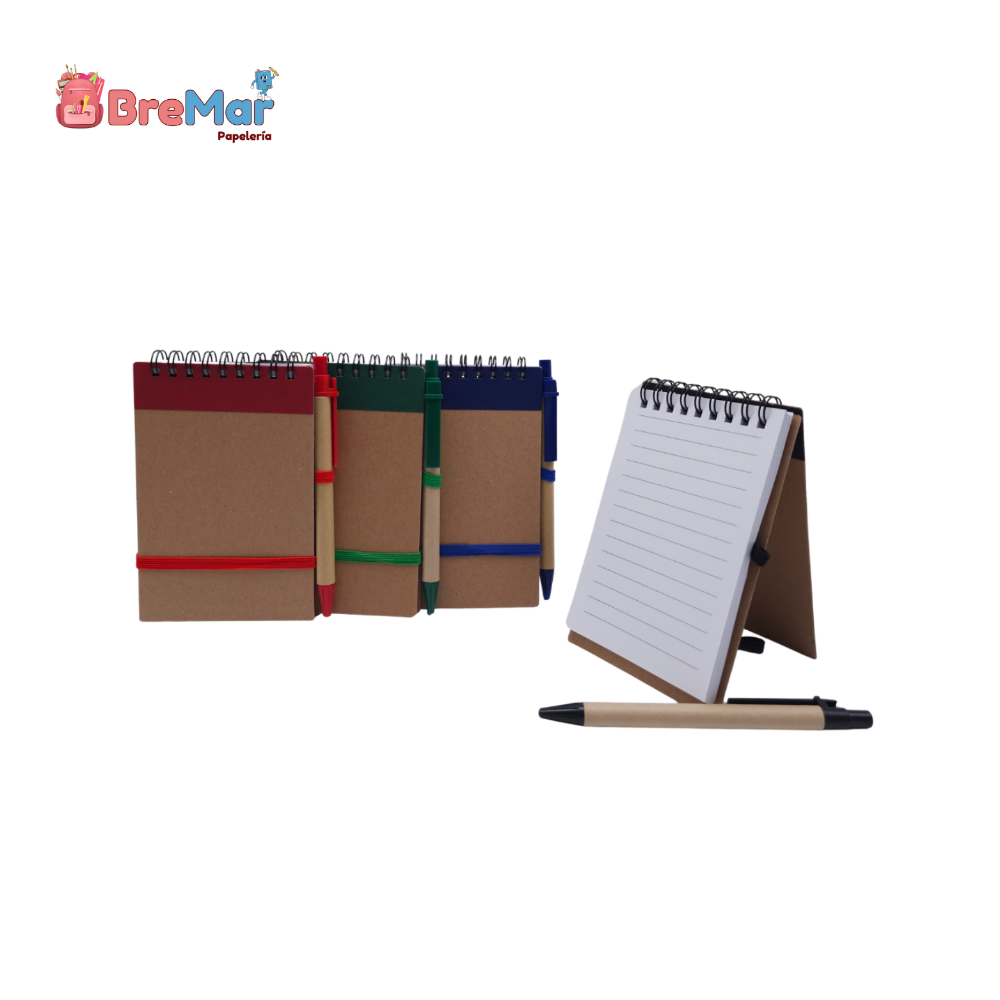 LIBRETA DE APUNTE CON BOLÍGRAFO