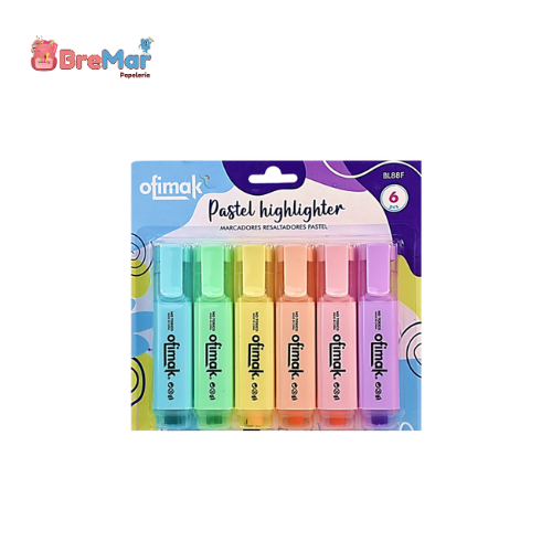 RESALTADOR OFIMAK PLANO PASTEL UNIDAD